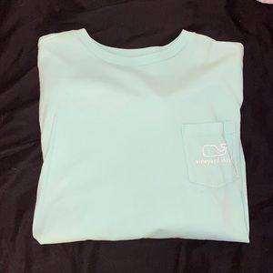 Mint green long sleeve vineyard vines shirt